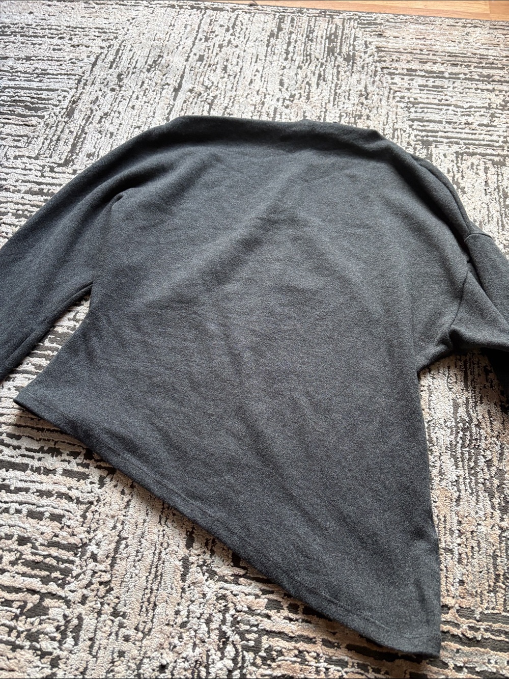 Womens Dark Gray Crewneck Sweater